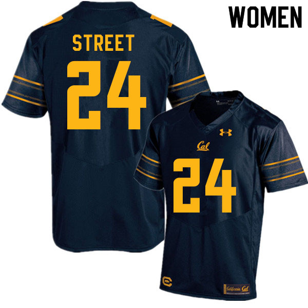 Women #24 Chris Street Cal Bears College Football Jerseys Sale-Navy